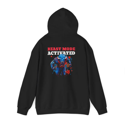 Bruntee "Beast Mode Activated" Men's Pullover Hoodie | Motivational Gym Workout Sweatshirt Fitness Apparel