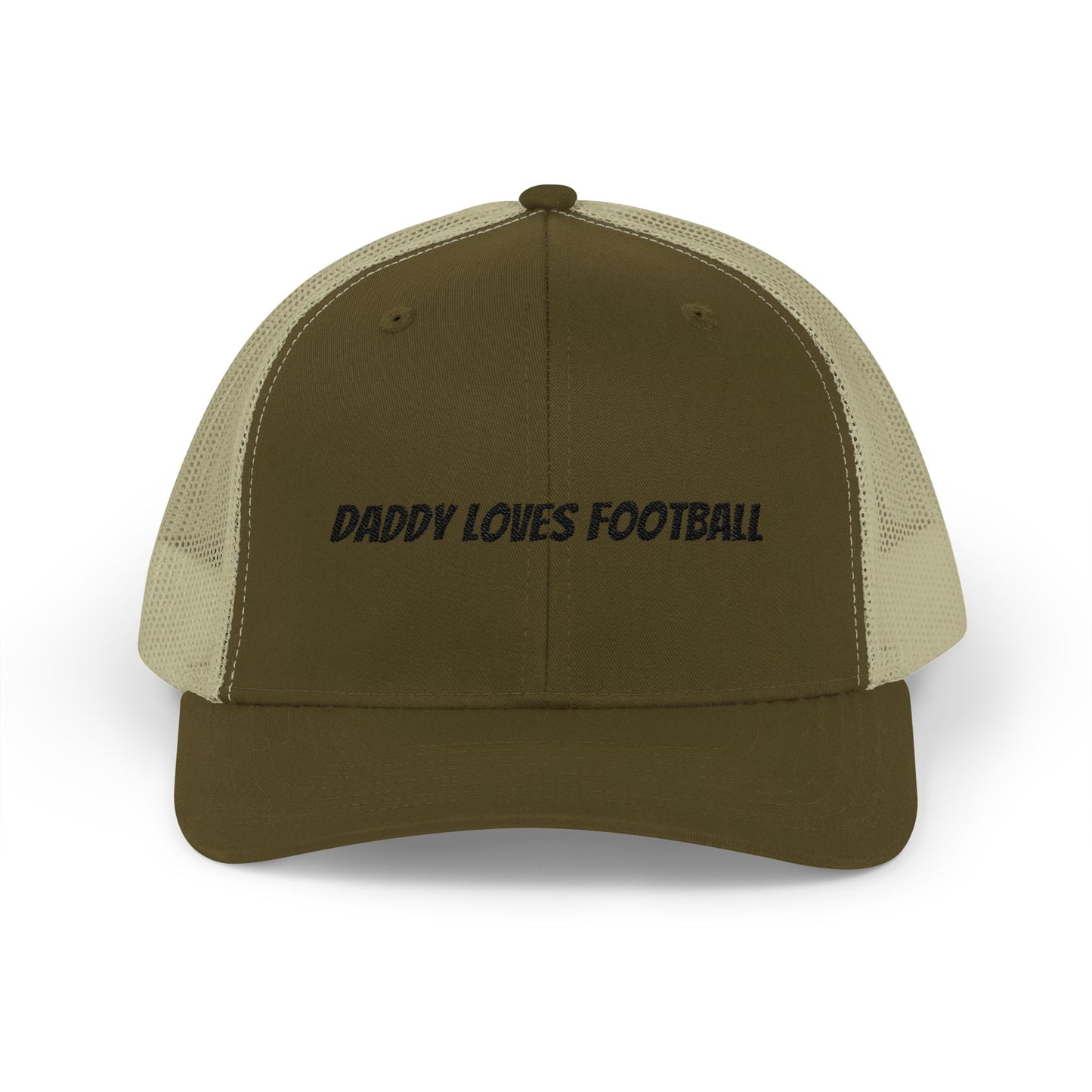 Daddy Loves Football Snapback Trucker Cap | Sports Dad Hat, Father’s Day Gift, Outdoor Casual Cap