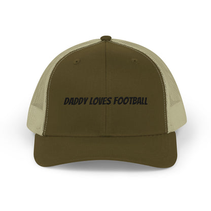 Daddy Loves Football Snapback Trucker Cap | Sports Dad Hat, Father’s Day Gift, Outdoor Casual Cap