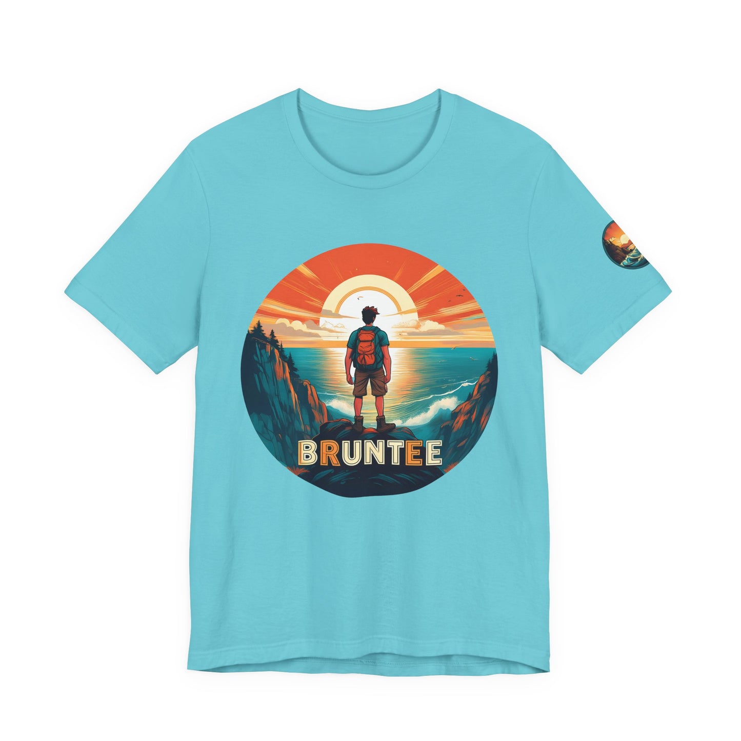 Men’s Retro Adventure Tee – Bruntee Graphic Shirt, Summer Travel & Beach Style, Gift for Explorers