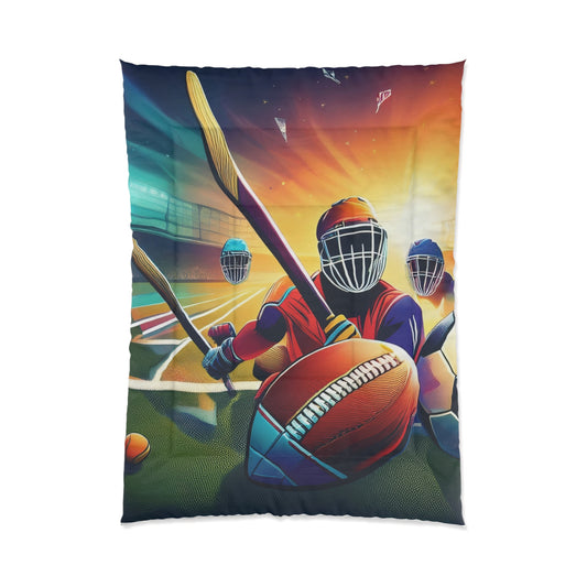Vibrant Sports Comforter – Colorful Bedding for Kids, Youth Athletes, and Game Room Decor