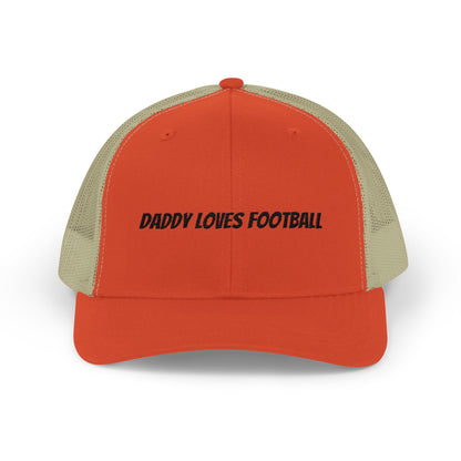 Daddy Loves Football Snapback Trucker Cap | Sports Dad Hat, Father’s Day Gift, Outdoor Casual Cap