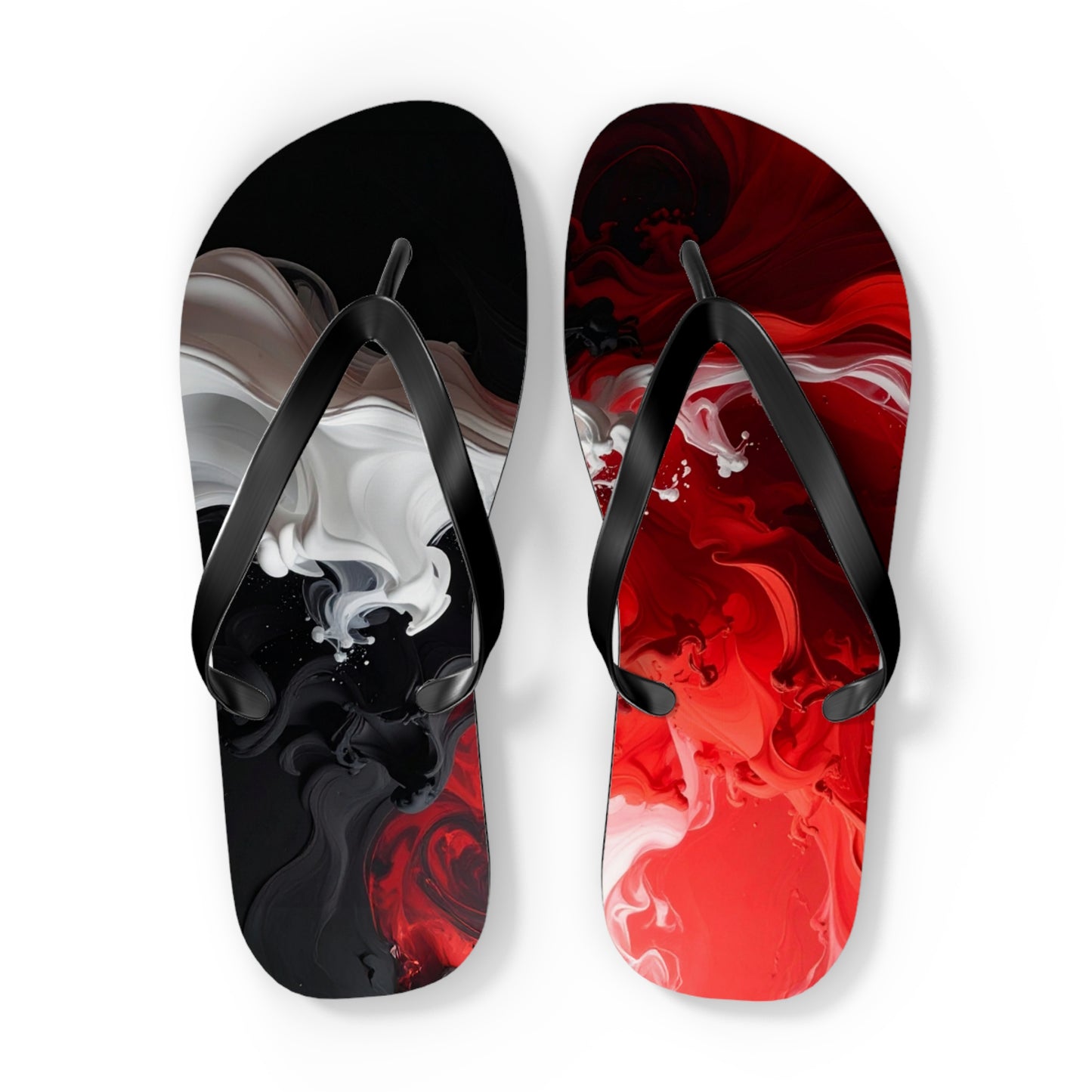 Bold Abstract Flip Flops | Stylish Summer Sandals, Beachwear & Poolside Vacation Footwear