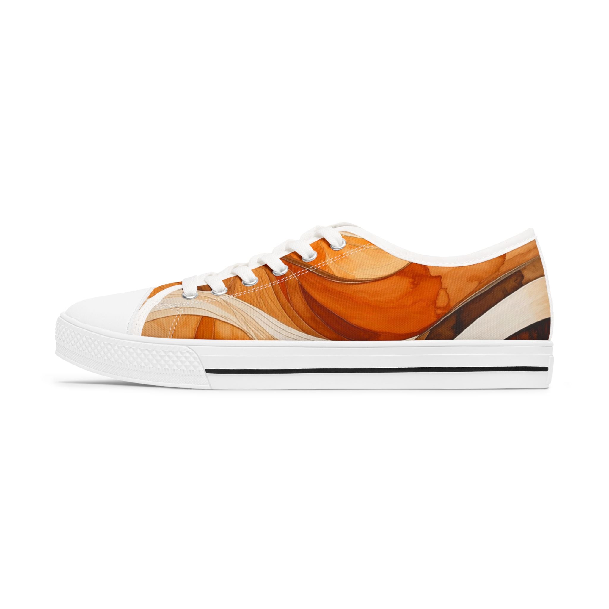 Autumn Abstract Women’s Low Top Sneakers | Stylish Casual Footwear, Comfortable Everyday Shoes & Unique Gift for Her