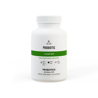 Built to Rise Probiotic Supplement (60 Capsules) | 40 Billion CFU with MAKTrek® Technology | Digestive, Immune & Performance Support