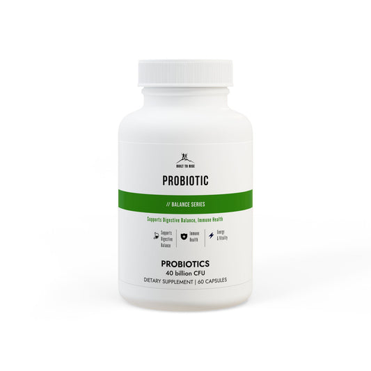 Built to Rise Probiotic Supplement (60 Capsules) | 40 Billion CFU with MAKTrek® Technology | Digestive, Immune & Performance Support