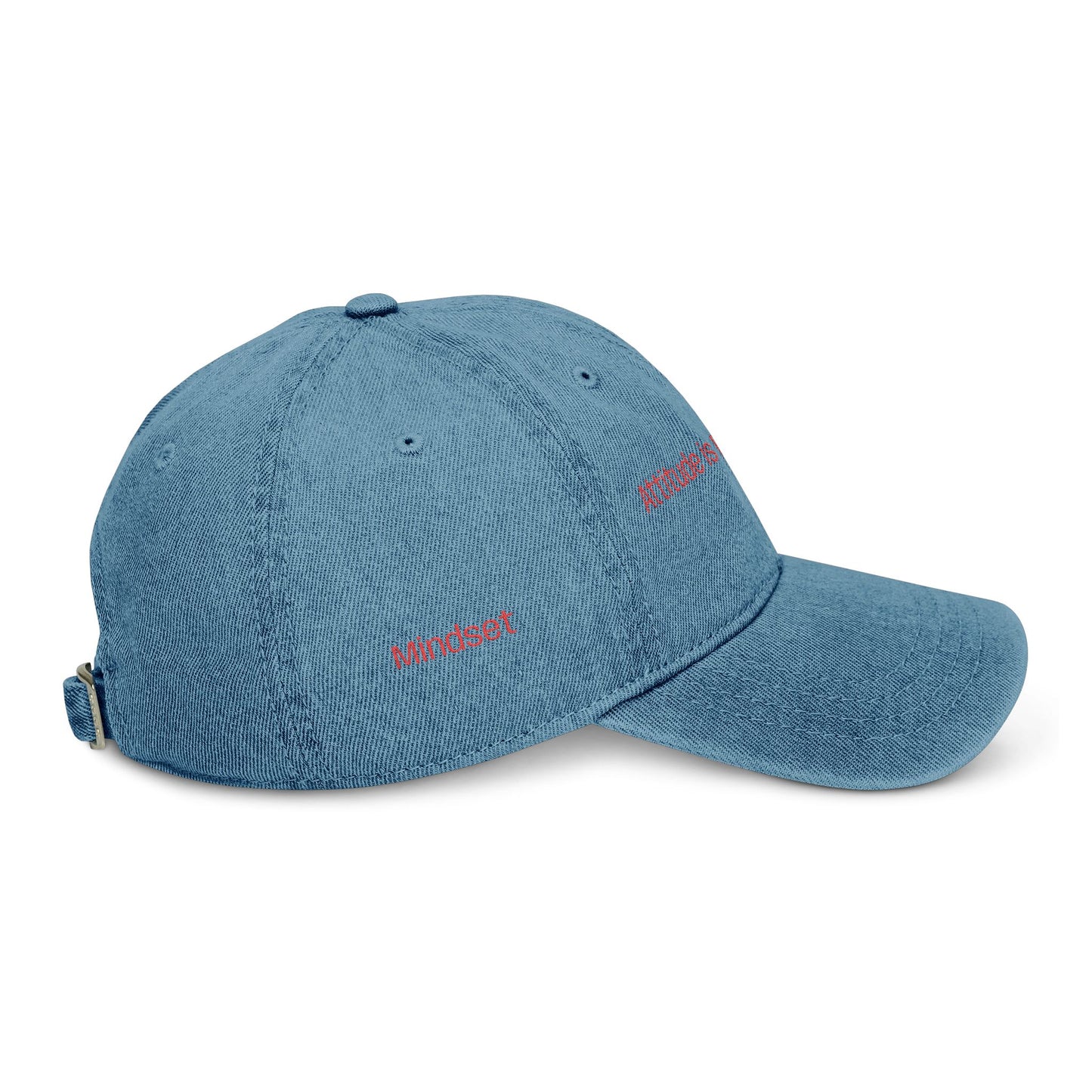 Embroidered Attitude Denim Hat | Motivational Cap, Vintage Casual Headwear, Everyday Style Gift