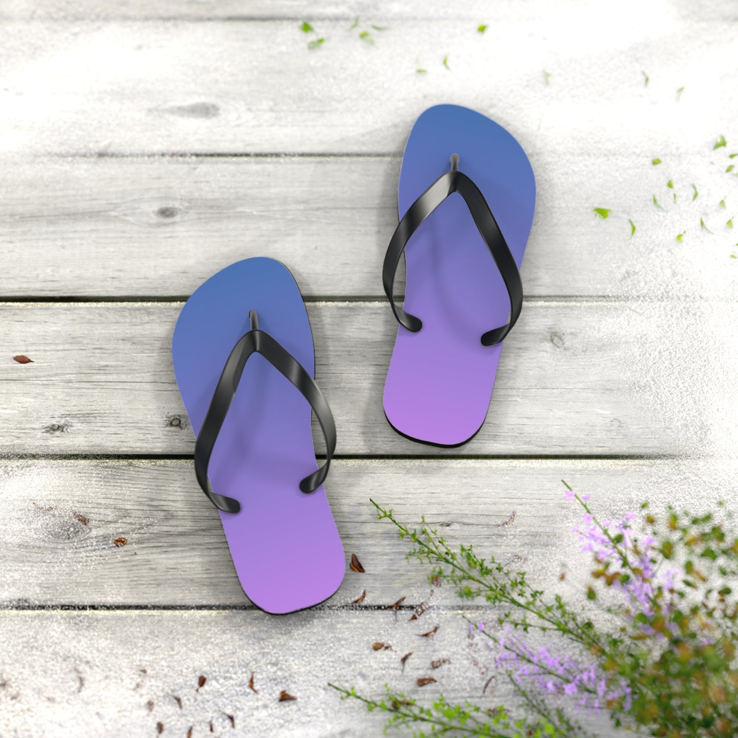 Ombre Gradient Flip Flops | Stylish Summer Sandals | Beach & Pool Footwear | Trendy Vacation Slides | Gift for Him or Her