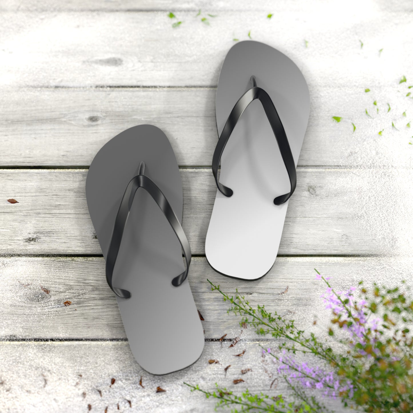 Minimalist Gray Flip Flops | His & Her Summer Sandals | Casual Beachwear | Lightweight Vacation Slides | Comfortable Everyday Footwear