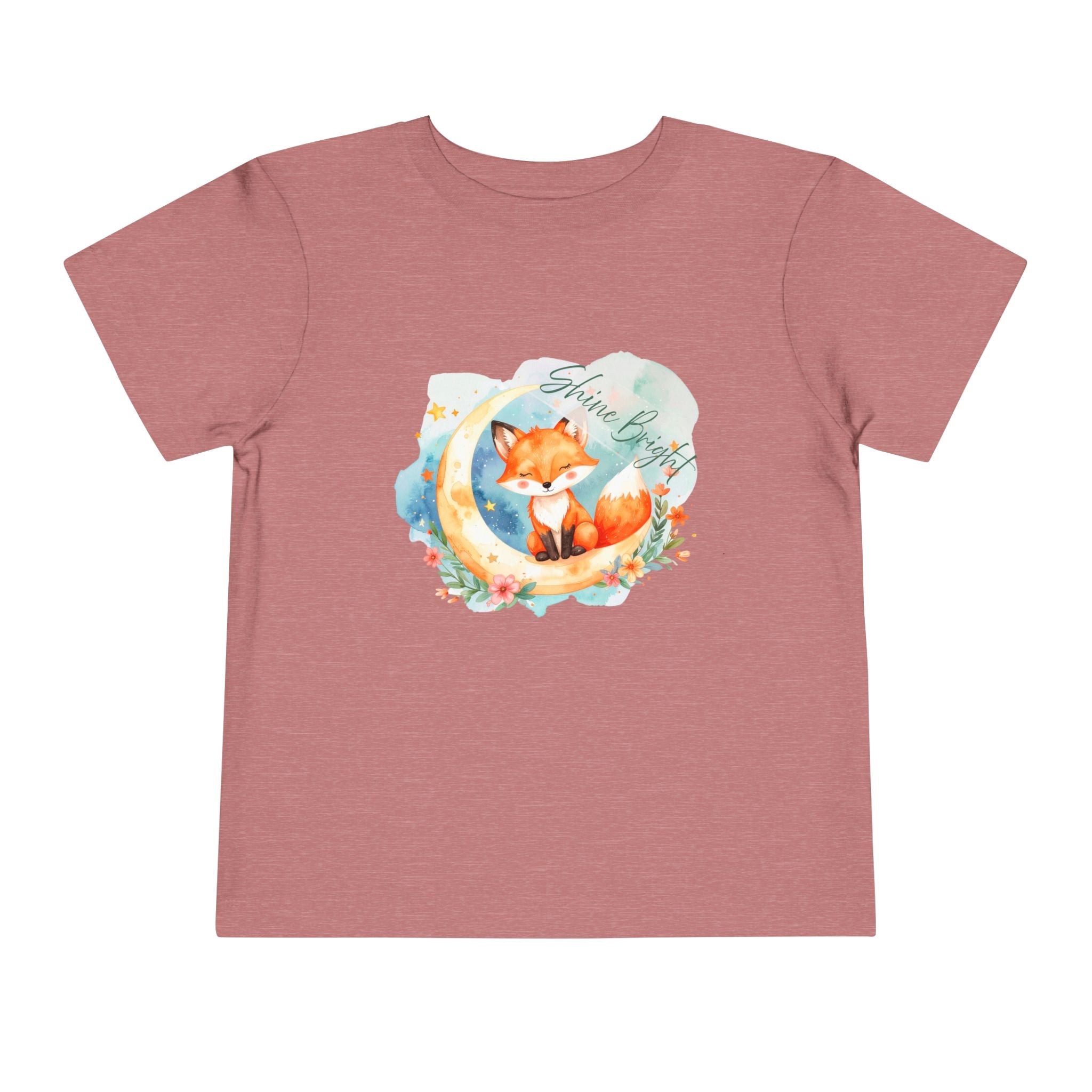 Bruntee Toddler Fox Moon Shirt – Cute Kids Animal Tee, Toddler Gift, Toddler Nature Lover Apparel