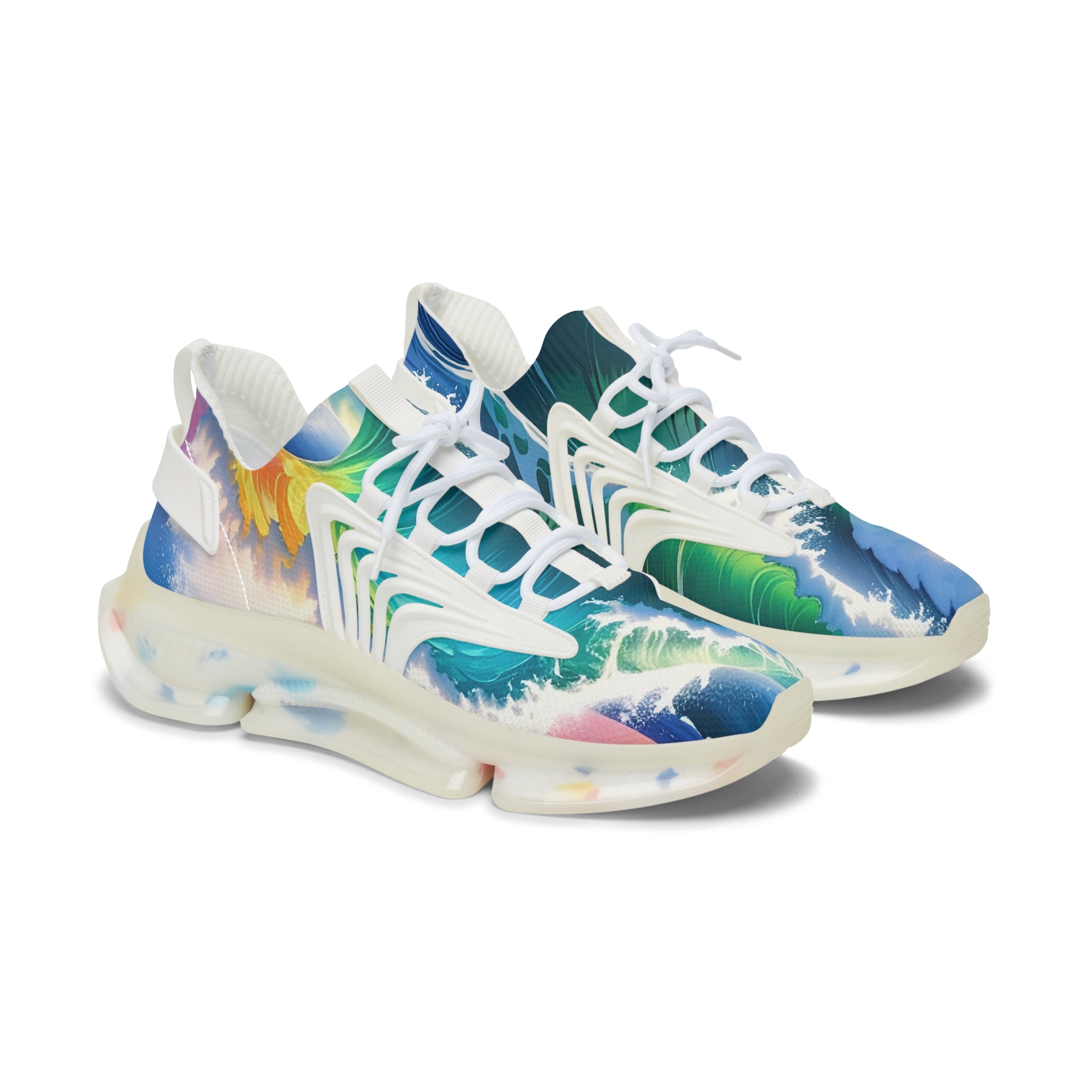 Vibrant Wave Women’s Mesh Sneakers – Stylish Athletic & Casual Shoes