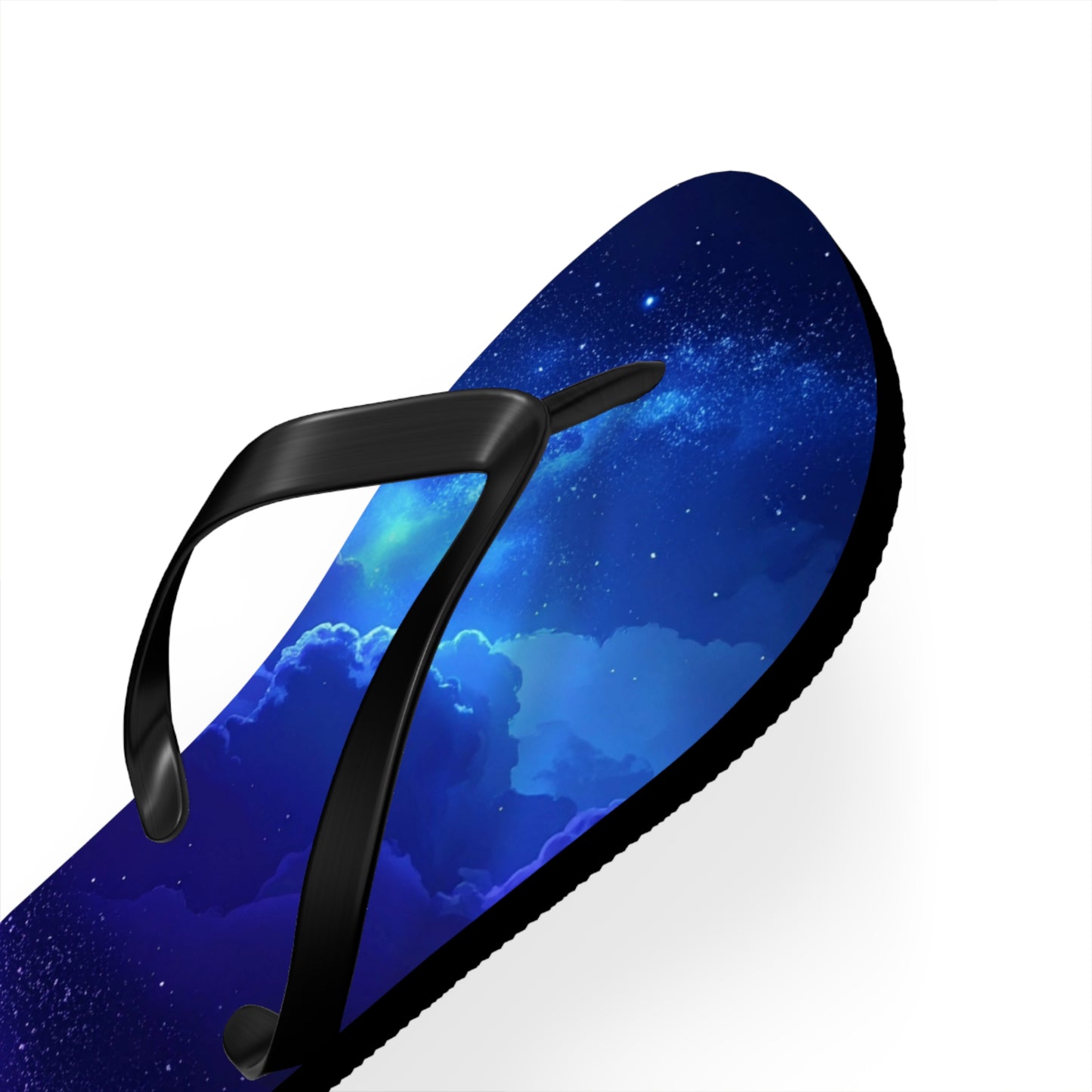 Galaxy Print Flip Flops | Cosmic Summer Sandals | Space-Themed Beach Footwear | Trendy Vacation Slides | Celestial Gift for Him or Her
