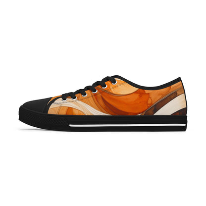 Bruntee Autumn Abstract Women’s Low Top Sneakers