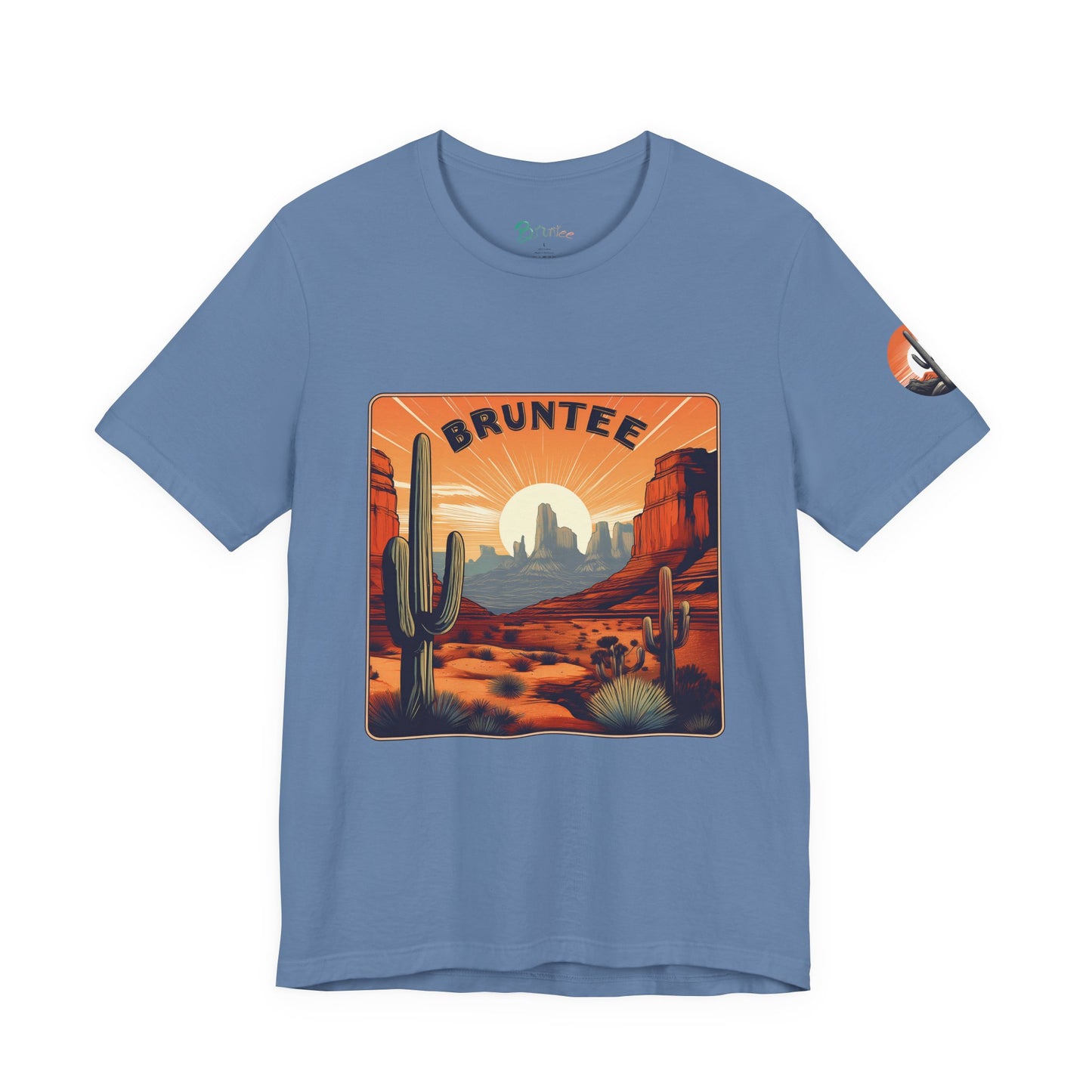 Desert Sunset Cactus T-Shirt – Men's Graphic Tee, Hiking & Travel Apparel, Gift for Nature Lovers