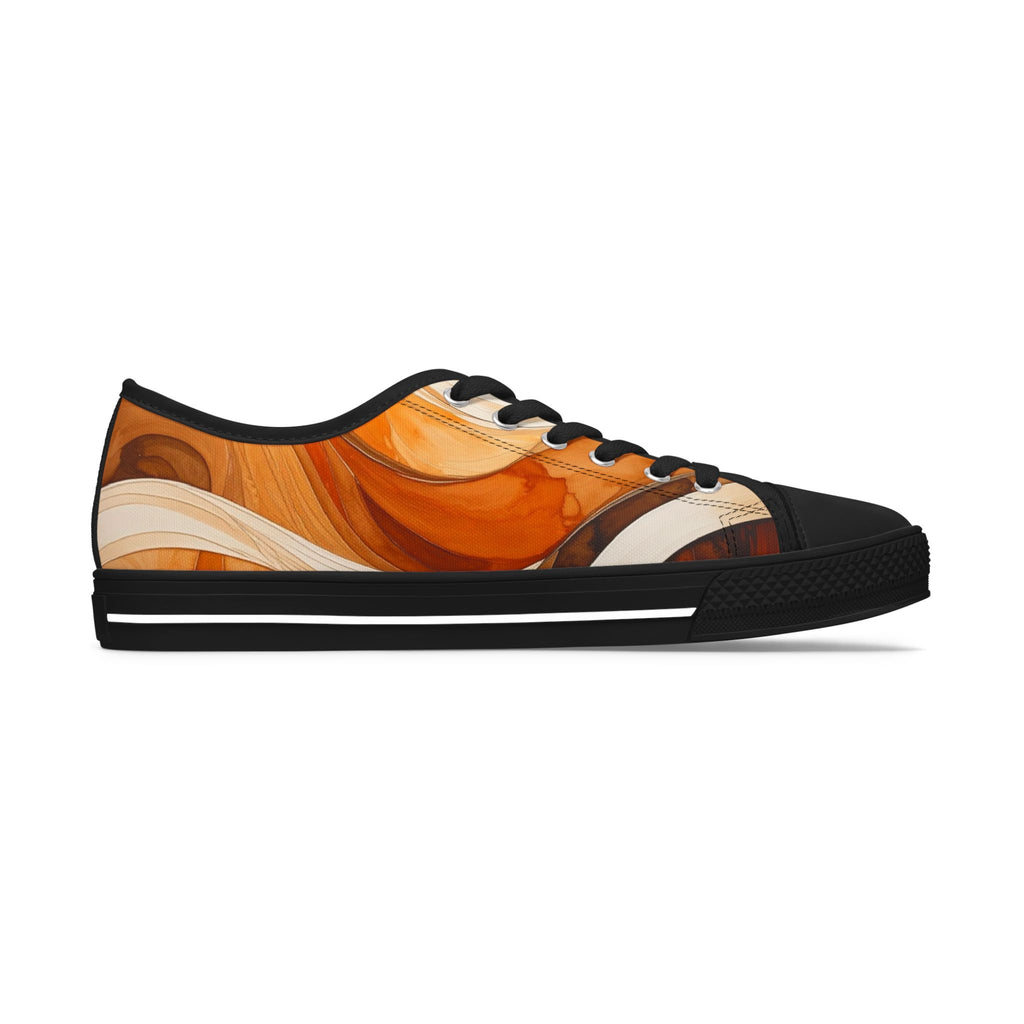 Autumn Abstract Women’s Low Top Sneakers | Stylish Casual Footwear, Comfortable Everyday Shoes & Unique Gift for Her