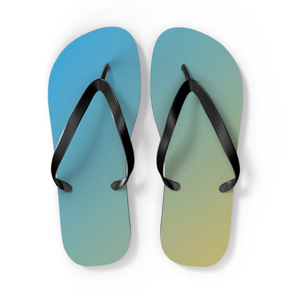 Vibrant Coastal Flip Flops | Blue-Sand Gradient Summer Sandals | Beach & Pool Footwear | Lightweight Vacation Slides | Gift for Beach Lovers