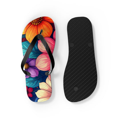 Vibrant Floral Flip Flops | Colorful Summer Sandals, Beachwear & Vacation Shoes