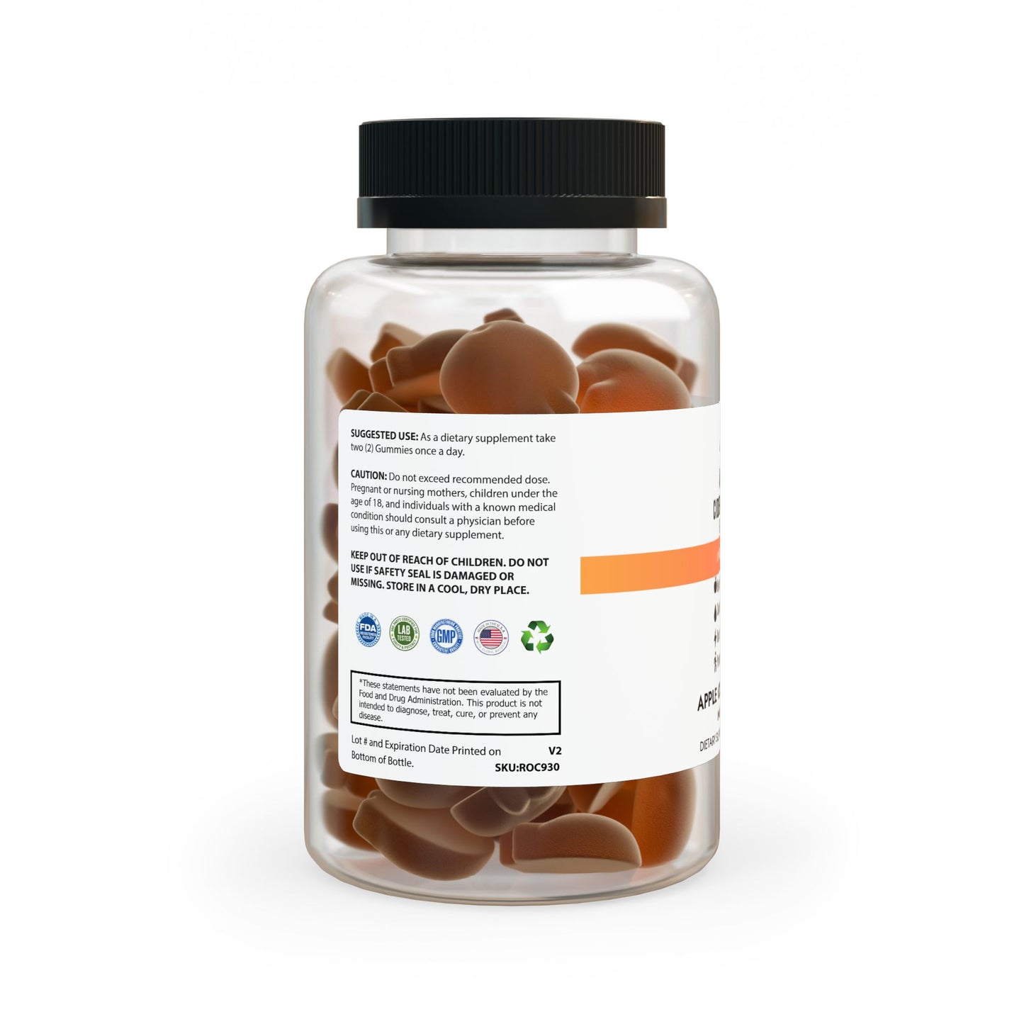 Built to Rise Apple Cider Vinegar Gummies (60 Gummies) | Vegan ACV Gummies with B12, Folate & Superfruits | Detox & Energy Support