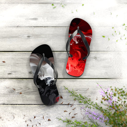 Bold Abstract Flip Flops | Stylish Summer Sandals, Beachwear & Poolside Vacation Footwear