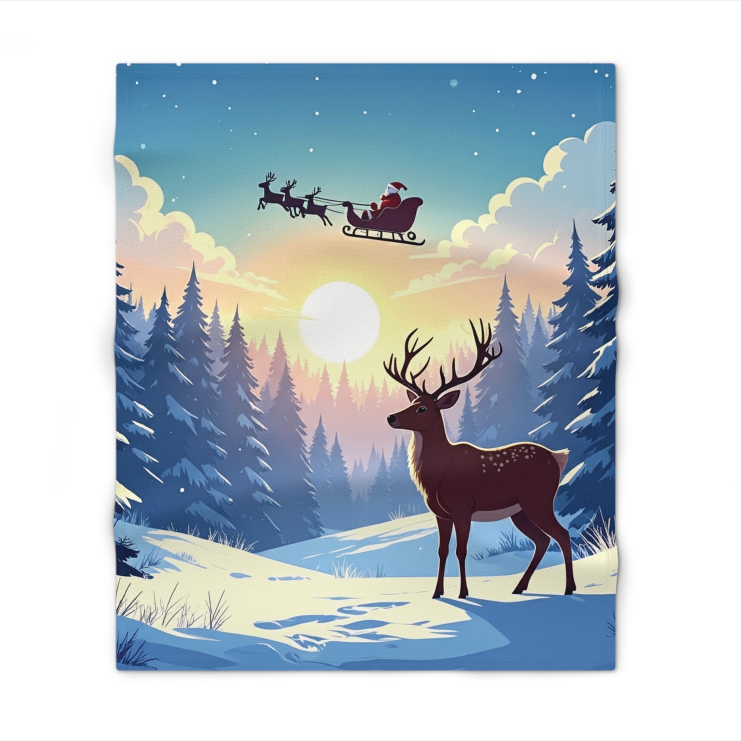 Cozy Winter Throw Blanket, Festive Home Décor, Christmas Gift, Holiday Snuggle Blanket, Winter Wonderland Decoration