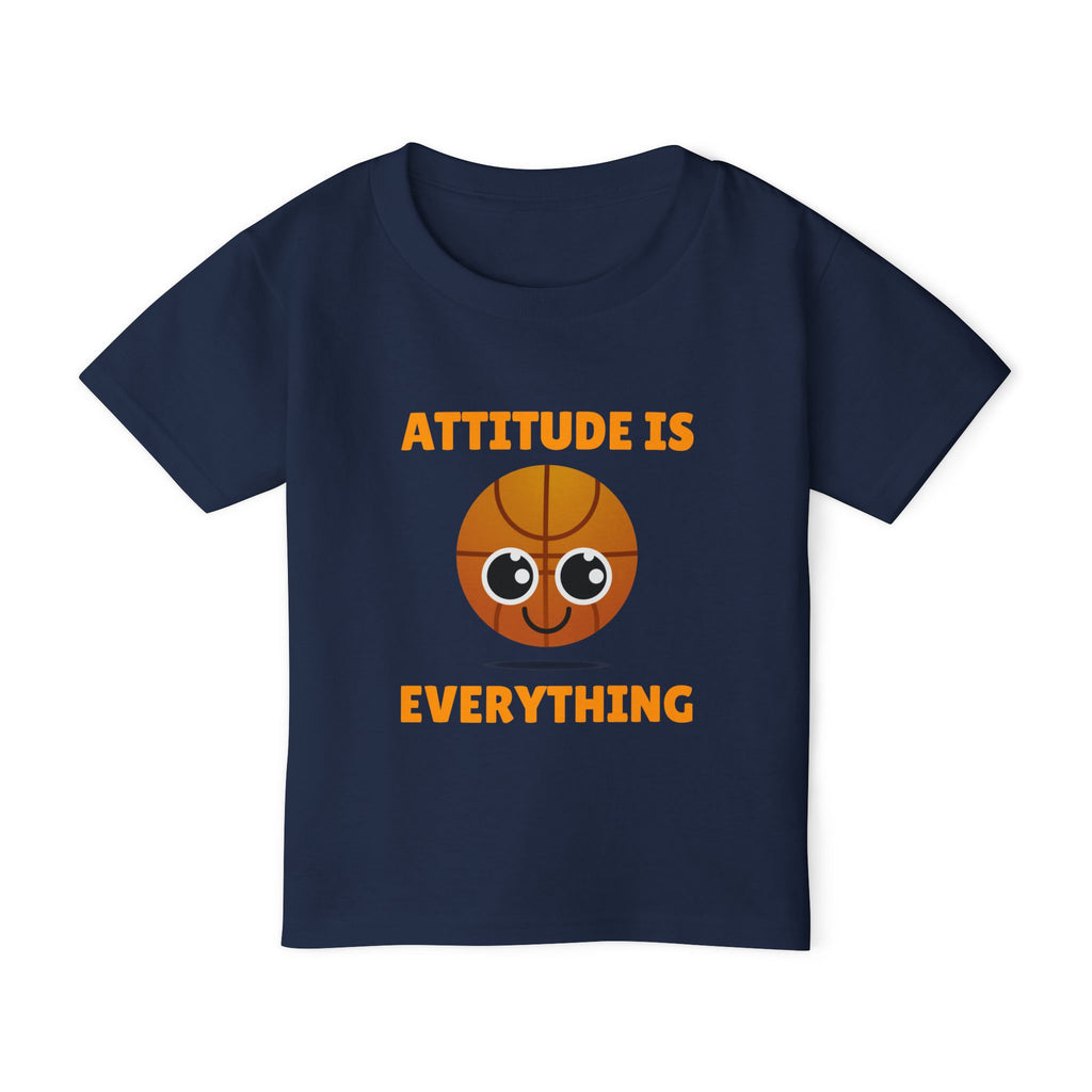 Cute Toddler Basketball T-Shirt - "Attitude is Everything" Apparel for Kids, Sports Gift, Birthday Outfit, Playtime Shirt, Kids Sportswear