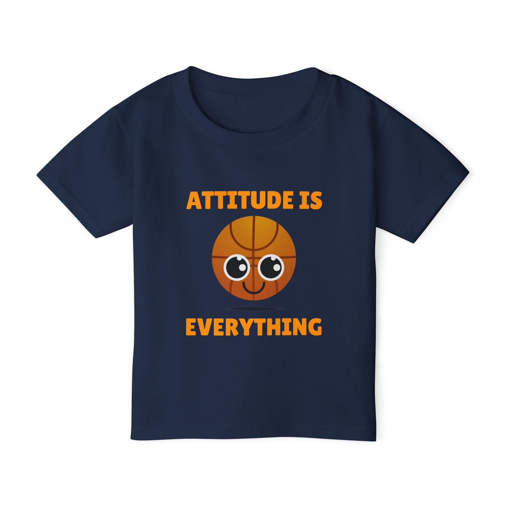 Cute Toddler Basketball T-Shirt - "Attitude is Everything" Apparel for Kids, Sports Gift, Birthday Outfit, Playtime Shirt, Kids Sportswear