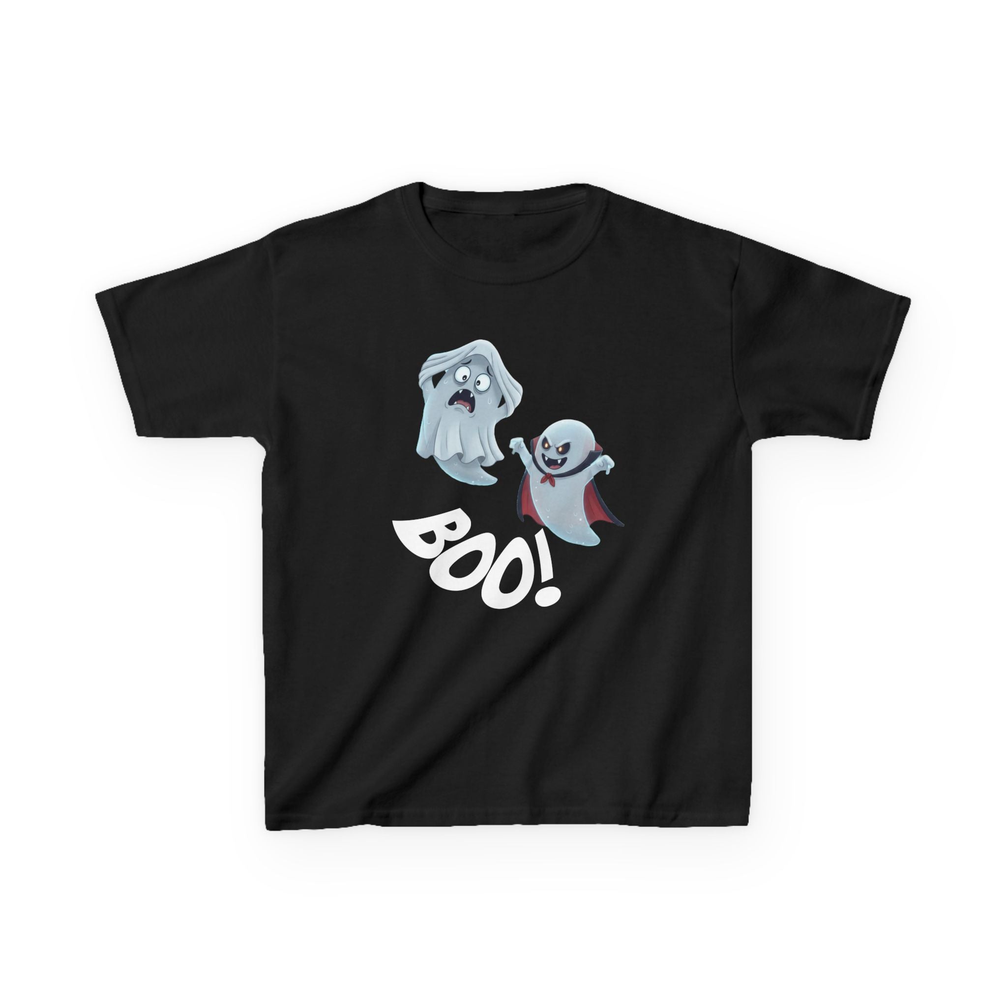 Halloween Ghost Kids T-Shirt – Spooky Boo Graphic Tee, Fun Halloween Outfit for Boys & Girls, Cute Kids Halloween Shirt