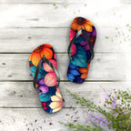 Vibrant Floral Flip Flops | Colorful Summer Sandals, Beachwear & Vacation Shoes