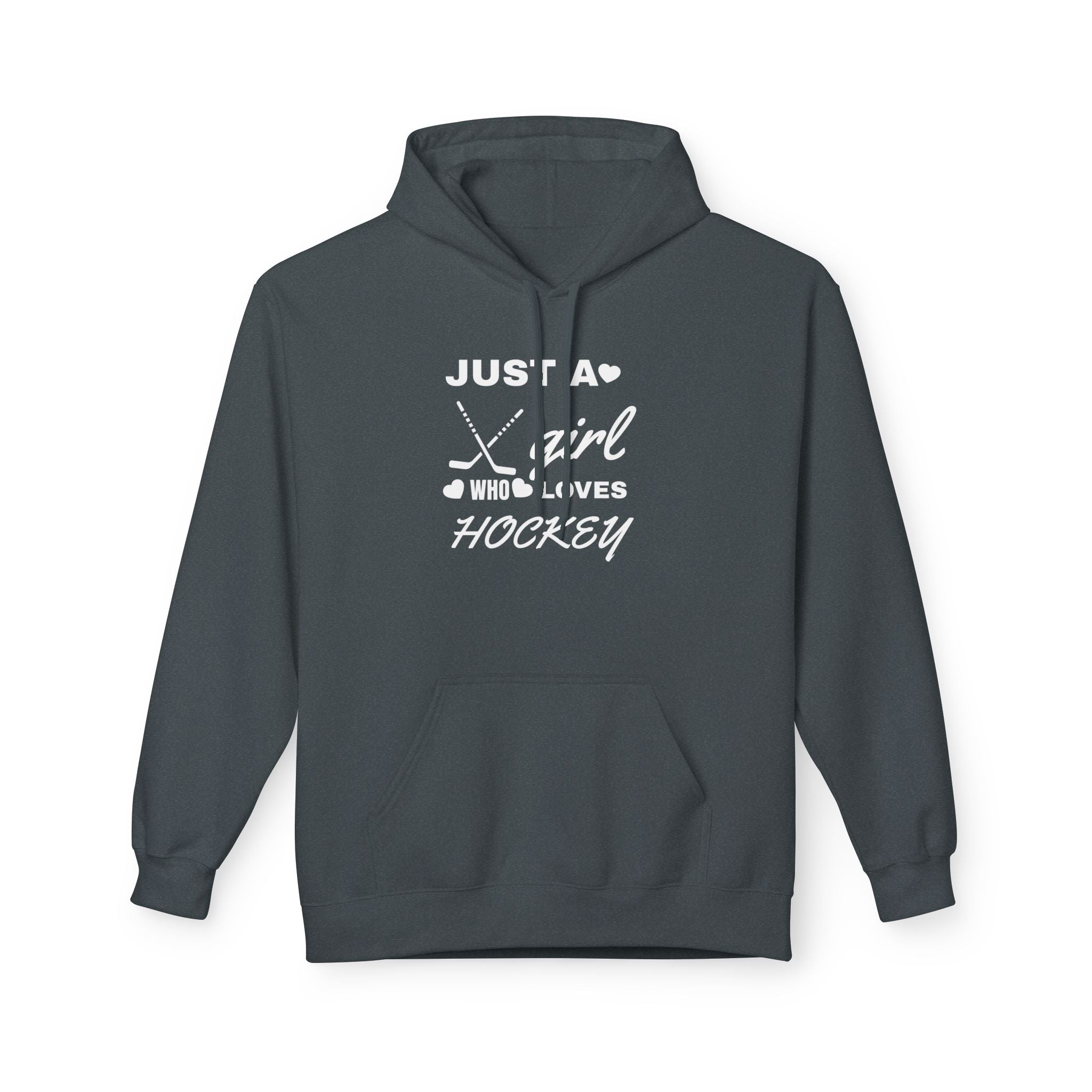 Just a Girl Who Loves Hockey Hoodie – Women’s & Girls’ Hockey Fan Pullover, Cozy Sports Sweatshirt, Gift for Hockey Lovers