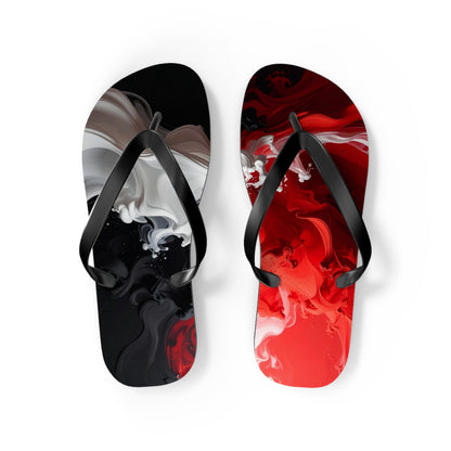 Bold Abstract Flip Flops | Stylish Summer Sandals, Beachwear & Poolside Vacation Footwear
