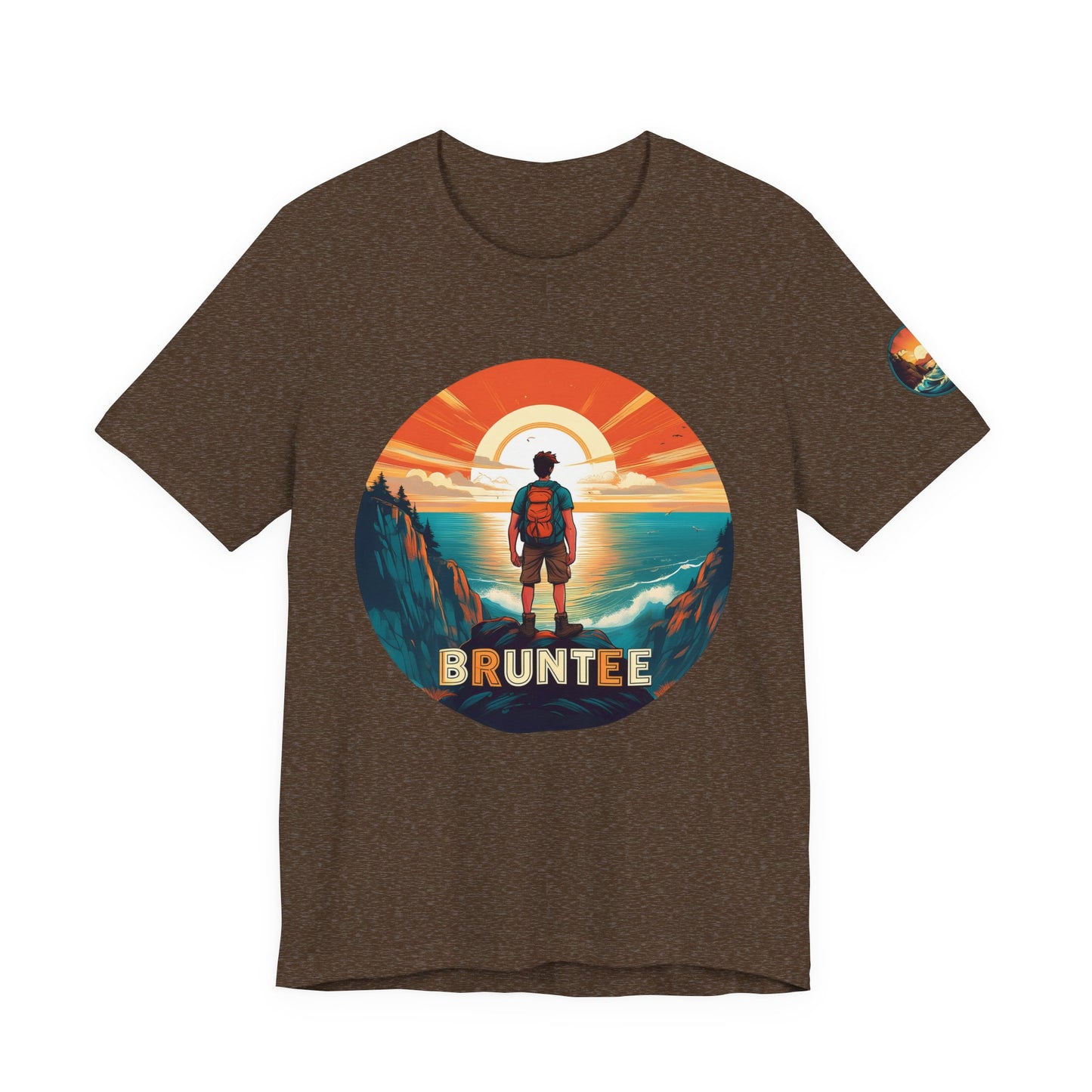 Men’s Retro Adventure Tee – Bruntee Graphic Shirt, Summer Travel & Beach Style, Gift for Explorers