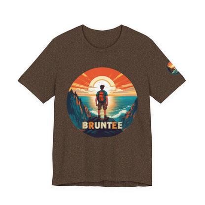 Men’s Retro Adventure Tee – Bruntee Graphic Shirt, Summer Travel & Beach Style, Gift for Explorers