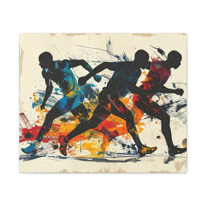Bruntee Dynamic Sports Canvas Wall Art – Vibrant Athletic Artwork, Modern Home Décor