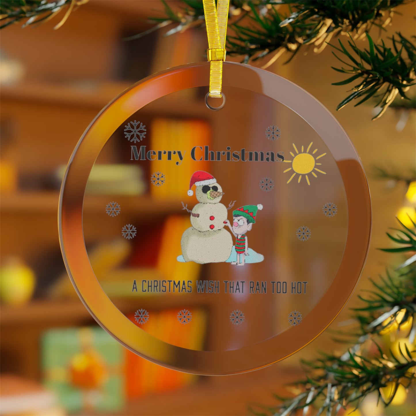 Christmas Glass Ornaments | Snowman Tree Decor, Festive Holiday Gifts, Unique Winter Keepsakes