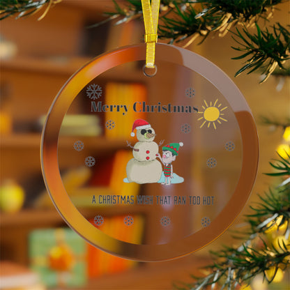 Christmas Glass Ornaments | Snowman Tree Decor, Festive Holiday Gifts, Unique Winter Keepsakes
