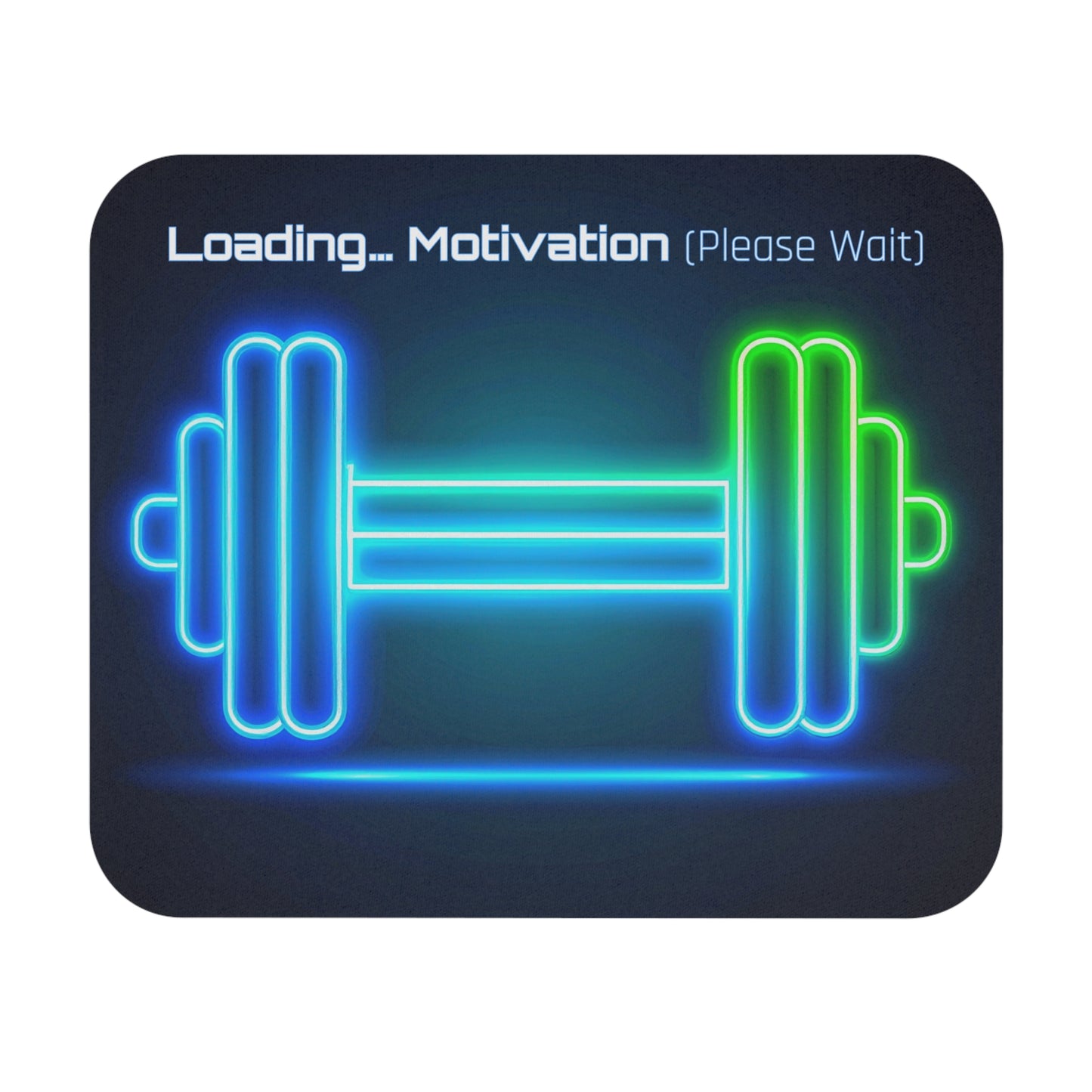 Neon Motivation Mouse Pad | Fitness Desk Accessory for Gym Lovers, Gaming Mouse Mat, Motivational Office Decor, Gift for Him or Her