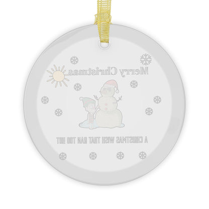 Christmas Glass Ornaments | Snowman Tree Decor, Festive Holiday Gifts, Unique Winter Keepsakes