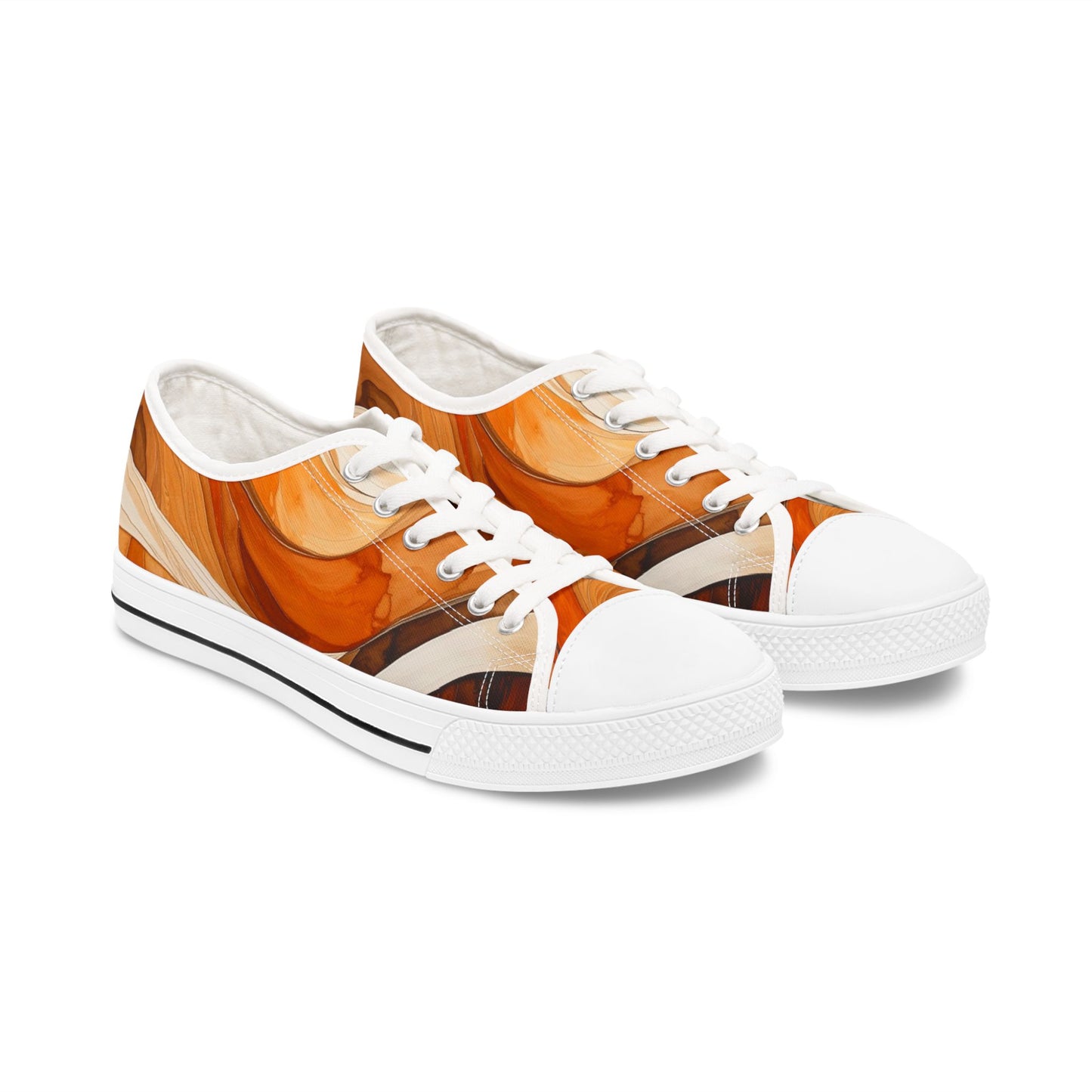 Bruntee Autumn Abstract Women’s Low Top Sneakers