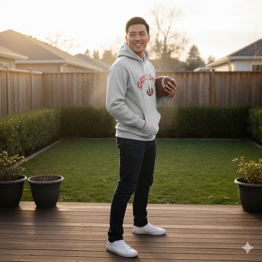 Game Day Football Hoodie – Men’s Pullover for Fans & Tailgating