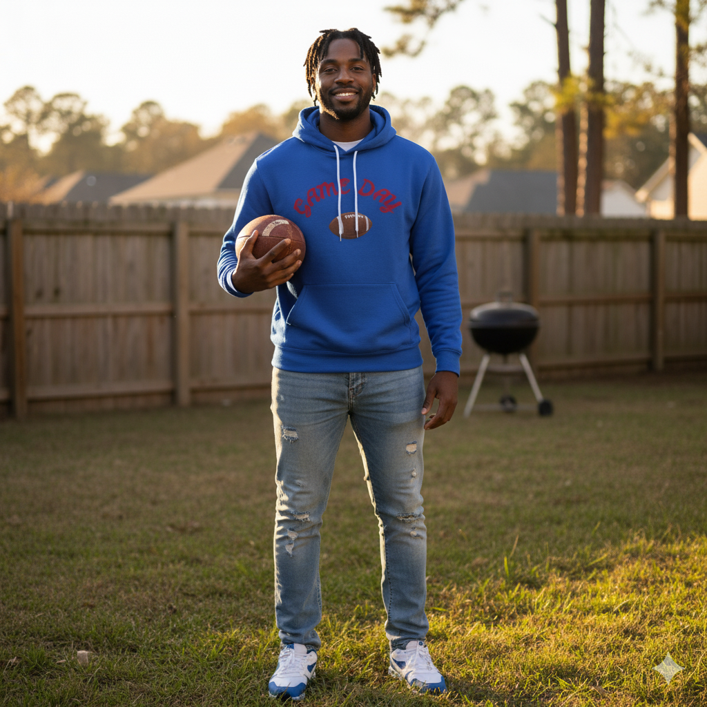 Game Day Football Hoodie – Men’s Pullover for Fans & Tailgating