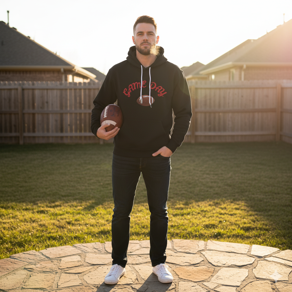 Game Day Football Hoodie – Men’s Pullover for Fans & Tailgating