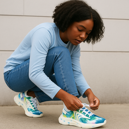 Bruntee Vibrant Wave Women’s Mesh Sneakers