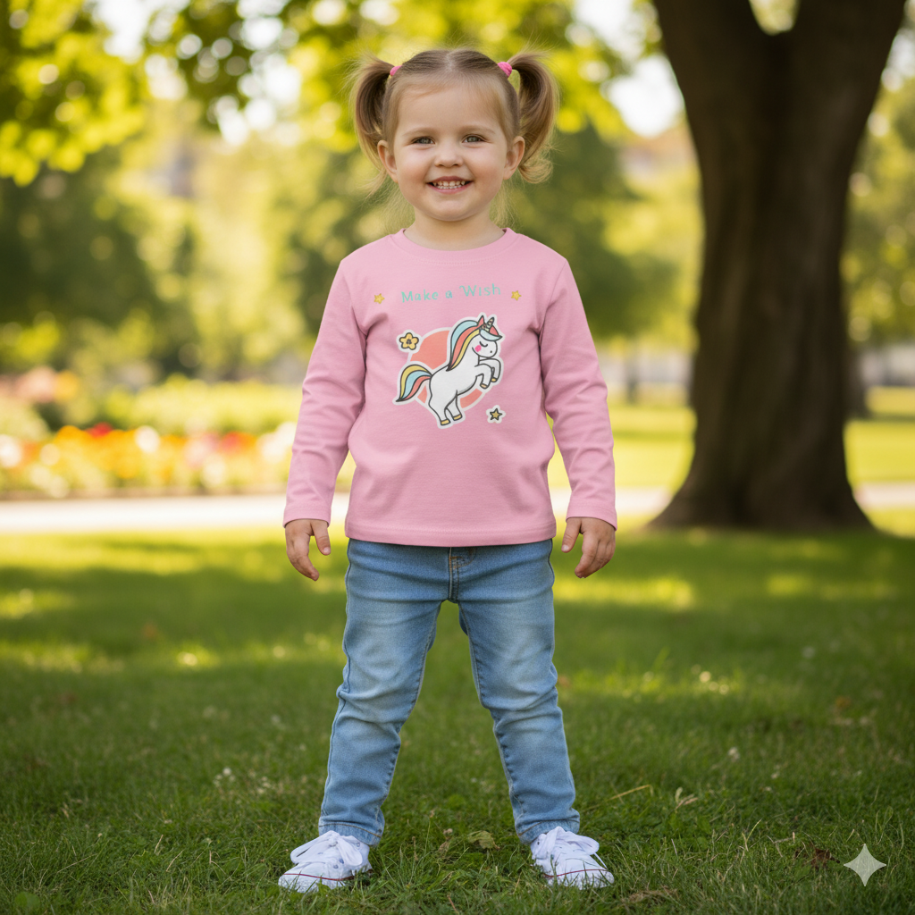 Magical Unicorn Toddler Long Sleeve Tee, Cute Kids Shirt, Birthday Gift, Baby Shower Gift, Everyday Wear, Fun Playtime Outfit