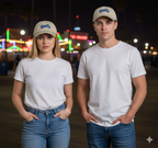 Organic Embroidered Baseball Cap – Eco-Friendly Bruntee Hat, Casual Summer Accessory, Gift for Him or Her