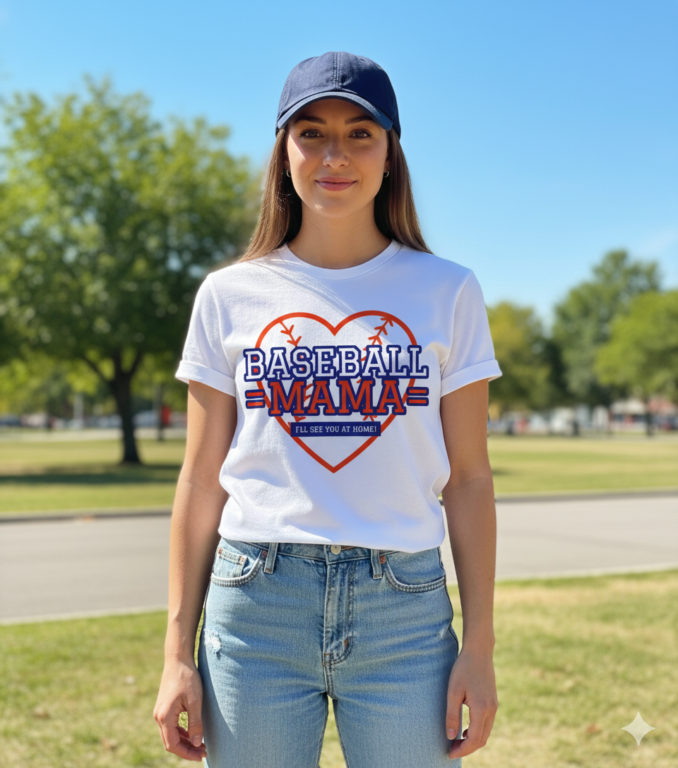 Baseball Mama T-Shirt: Perfect Gift for Baseball Fans, Mother's Day, Sports Events, Casual Wear, Trendy Tee