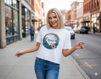 Bruntee Bohemian Floral Boxy Tee – Women’s Casual Top, Graphic Nature Shirt, Gift for Her