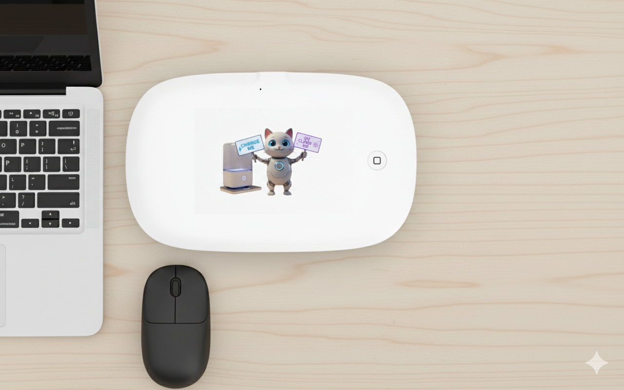UV Phone Sanitizer & Wireless Charger | 2-in-1 Germ-Free Phone Charging Station, Tech Gift for Home & Office