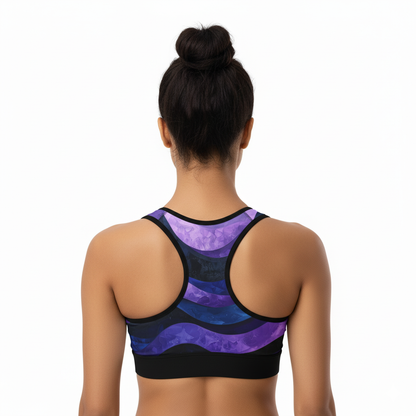 Bruntee Bold Abstract Sports Bra – Stylish Women’s Fitness & Yoga Top