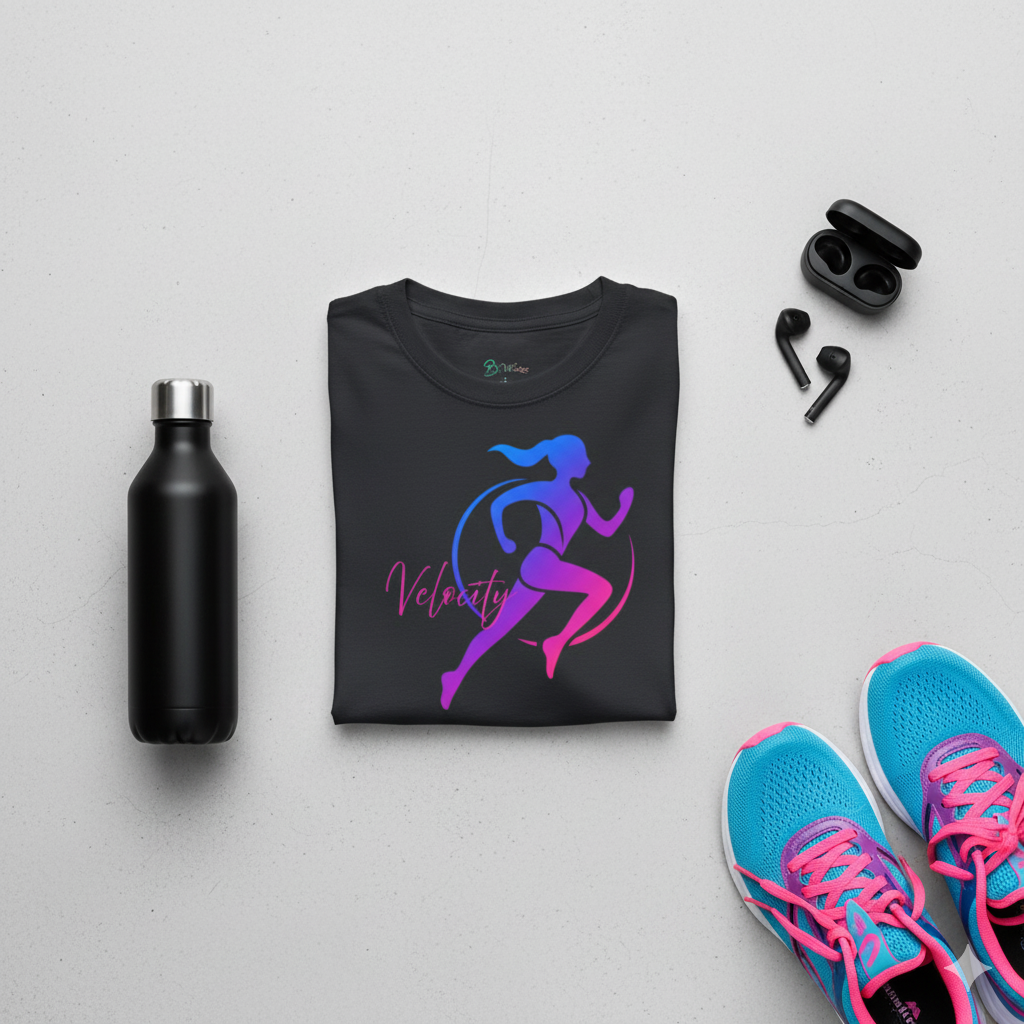 Bruntee Velocity Dynamic Running Tee – Women's Fitness Performance Top