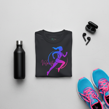 Bruntee Velocity Dynamic Running Tee – Women's Fitness Performance Top